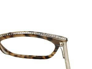 Designer Eyeglass Frame, Replace round clear crystals