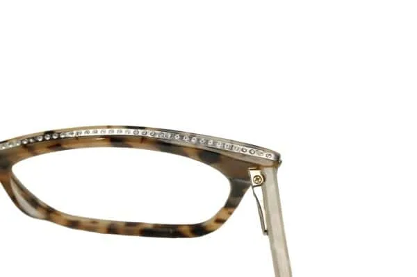 Designer Eyeglass Frame, Replace round clear crystals