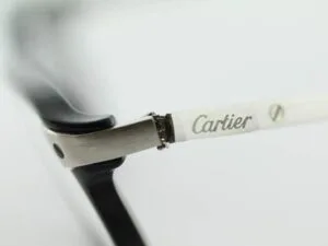 Broken Left Hinge Repair of Cartier Frame