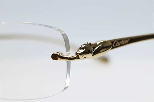 Cartier rimless frame elbow retrofit 6 1 600x399 - Cartier Eyeglass Post Screw Repair or Replacement