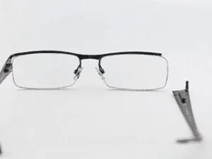 Broken Right Lens Frame of Half Metal Glasses