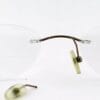 Rimless Eyeglasses' Left Nose Pad Arm Got Broken