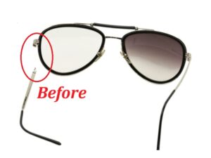 Cartier Frame Before Left Hinge Rebuild