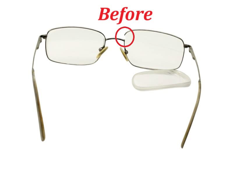 Cartier Frame Before Right Lens Frame Weld