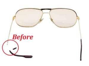 Cartier Left Temple Before Weld