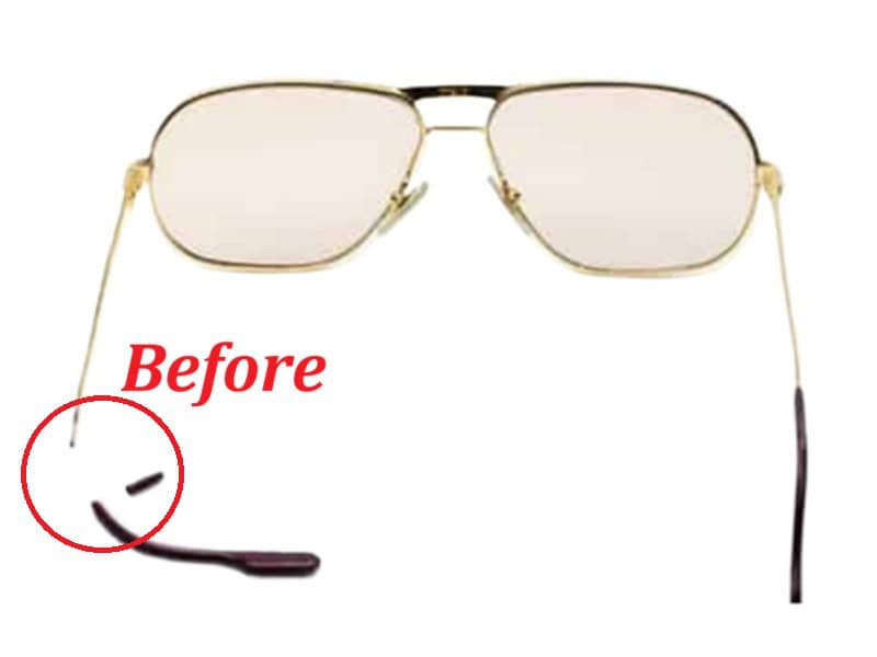 Cartier Left Temple Before Weld