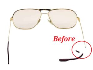 Cartier Right Temple Before Weld