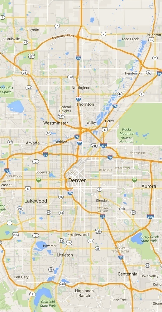 denvermap 1 - Eyewear Repair in Denver