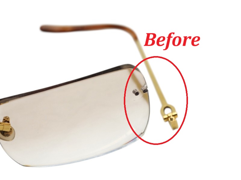 Left Cartier Elbow Retrofit Before Repair