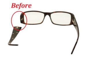 Plastic Frame Before Left Hinge Rebuild