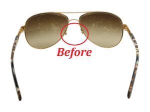 Sunglasses Frame Before Plastic Nose Pads Installation