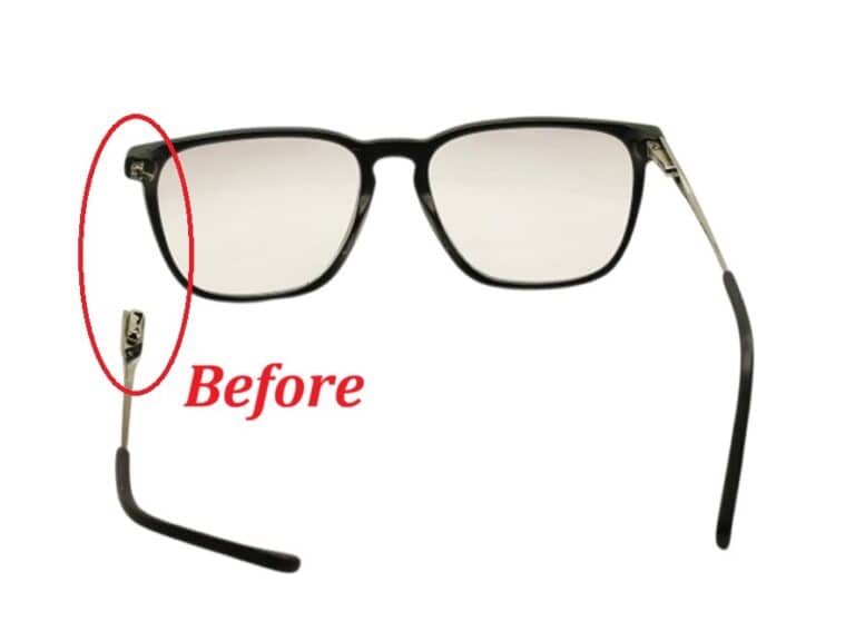 Cartier Frame Before Left Temple Weld