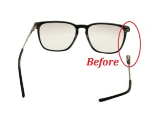 Cartier Frame Before Right Temple Repair