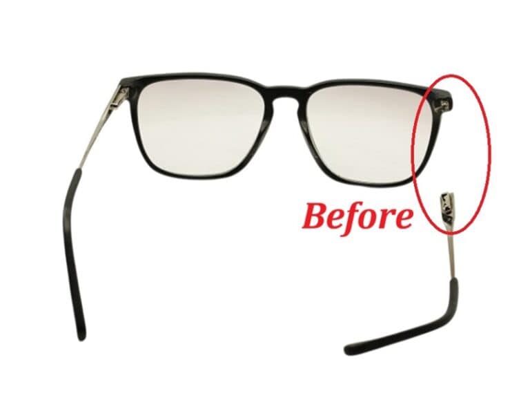 Cartier Frame Before Right Temple Repair