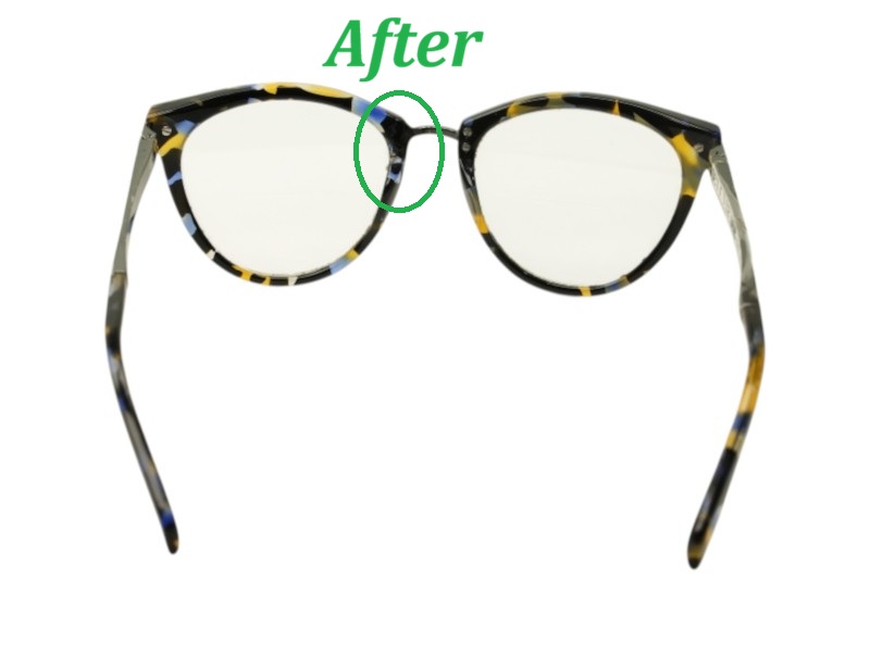 Cartier Half Metal Titanium Frame After Left Bridge Weld