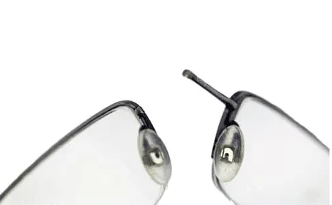 Half Metal Eyeglass Frame left Bridge Repair