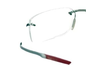 Titanium Eyeglass left bending Temple before Repair