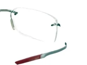 Titanium Eyeglass Frame right Temple before Repair