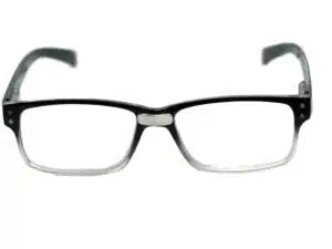 Plastic Eyeglasses bridge with silver trim