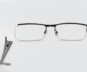 Broken Left Lens Frame of Half Metal Glasses