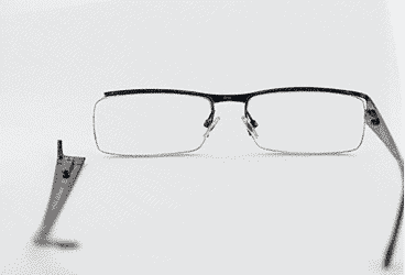 Broken Left Lens Frame of Half Metal Glasses