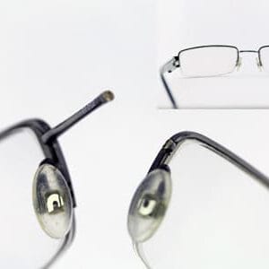 Half Metal Eyeglass Frame right Bridge repair