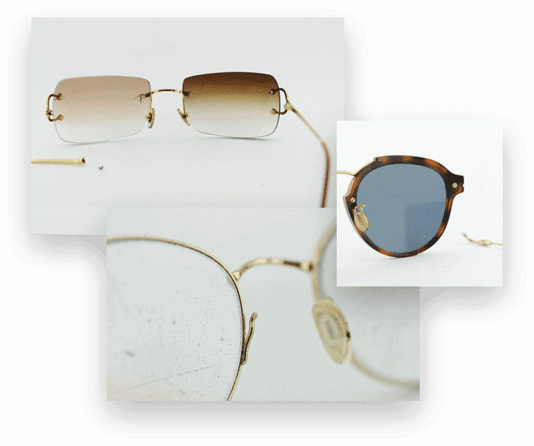 Metal Eyeglasses Left Lens Frame Weld